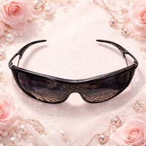 Versace Methuselah Black Oversized Sunglasses